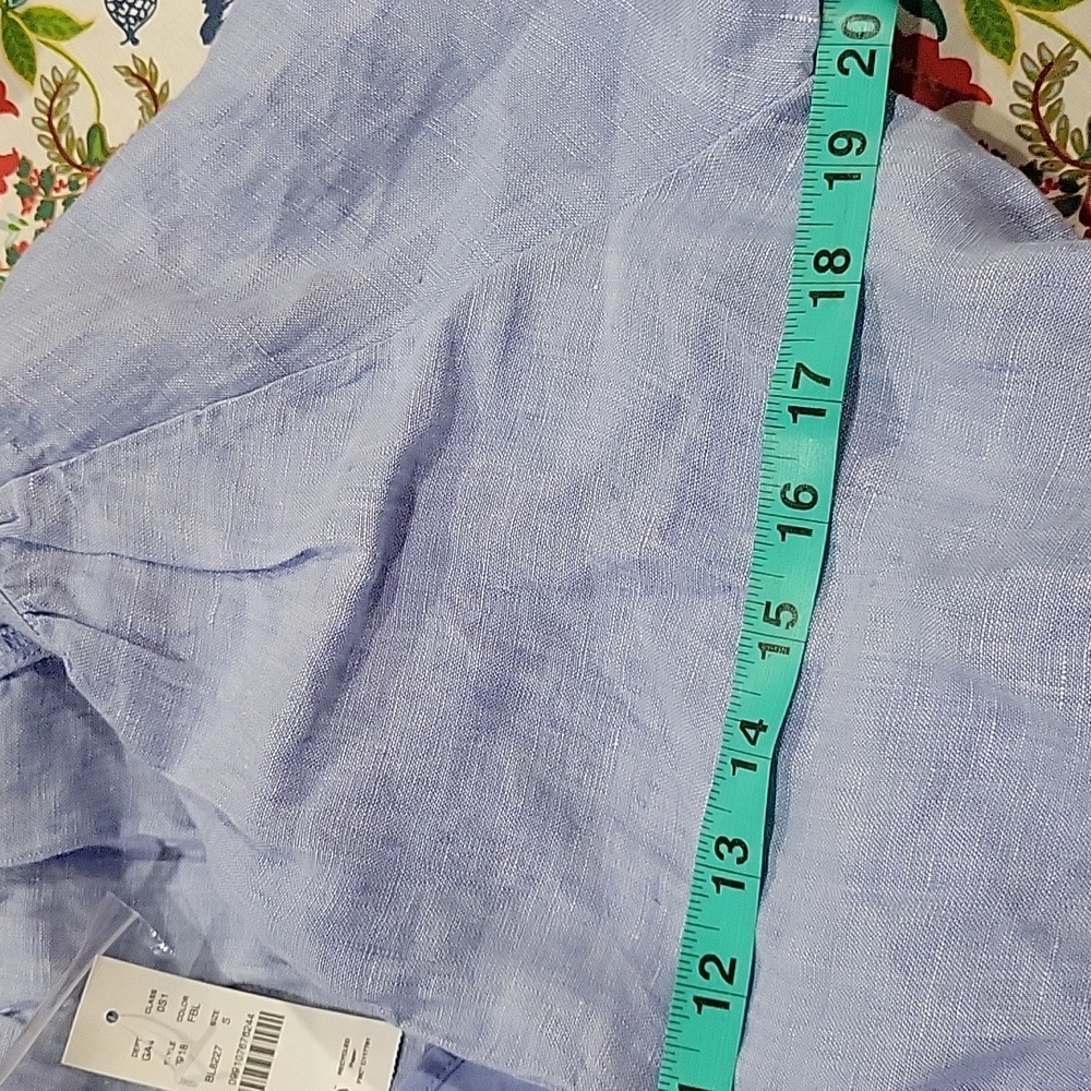 J Crew Cabana dress in linen CI918 Size S Vacation Resort Blue NWT - Picture 9 of 10